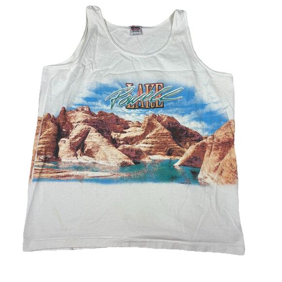 Vintage Lake Powell AOP Tank Top XL Signal 1992 Habitat All Over Print USA Rare - Picture 2 of 15